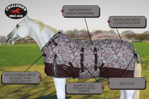 Image of Challenger 1200D Turnout Waterproof Rain Horse Sheet Light Winter Blanket 395B