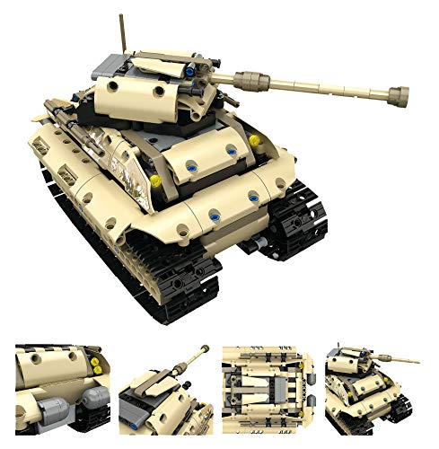 Toy Essentials 497 Pieces Army Battle Tank Remote Control Building Block Set - Thumbnail 2