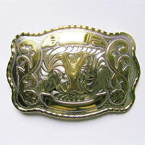 Initial Y Rodeo Big Cowboy Western Belt Buckle (Make Your Own Design With Pictures)