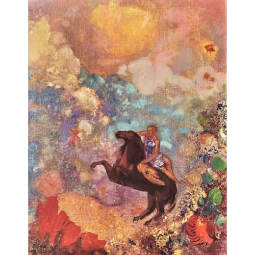 Odilon Redon La Muse sur Pegasu impression toile roulée décoration murale