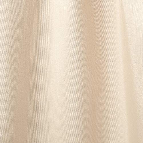 Madison Park Emily Faux Silk Solid Pleated Valance Swag for Living Room Kitchen or Bathroom, 50 in x 18 in (W x L), Champagne