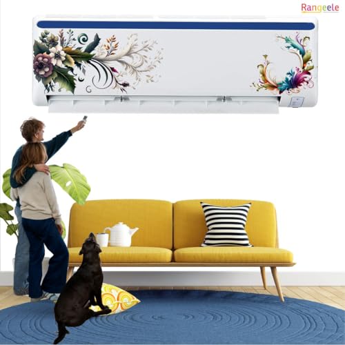 Image of '3D Nature Colorful Splash flower Multi'' AC Sticker (96 cm x30 cmx 24 cm)