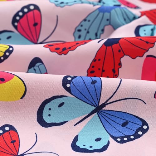 Toddler Girl Summer Dress, Casual Beach Sleeveless Backless Dress Flower Bow Sundress with Hat Set 2 Pieces4