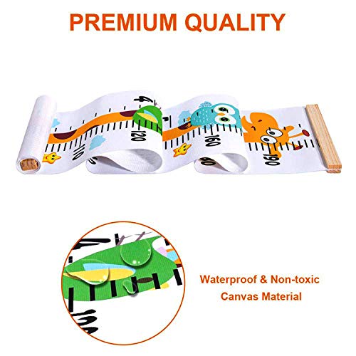Jjgoo Baby Growth Height Chart Hanging Ruler Wall Decor For Kids, Canvas Removable Height Growth Chart 79" X 7.9"(Giraffe) #TOP2