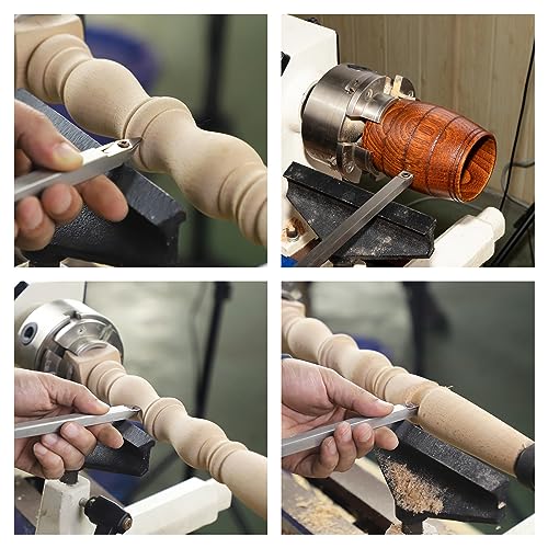 DEEFIINE 18.3" Full Size Carbide Tip Wood Lathe Turning Tool Kit, Lathe Roughing and Finishing Tool with Diamond Round Square Carbide inserts For Woodturning (4pcs) 5 DEEFIINE 18.3" Full Size Carbide Tip Wood Lathe Turning Tool Kit, Lathe Roughing and Finishing Tool with Diamond Round Square Carbide inserts For Woodturning (4pcs) - Image 5