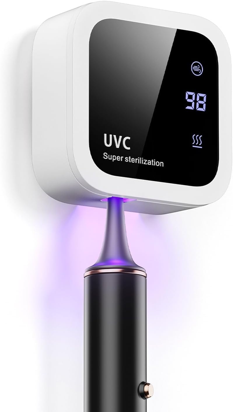 Dosevita Sterilizer Toothbrush UV-C and UV-A Dual Disinfection, Wall-Mounted Toothbrush Holder with Air Drying Function