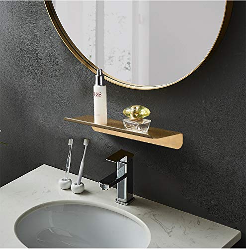 Bgl Metal Wall Shelf, Metal Floating Shelf Gold 15.7 Inches Wall Mount Stainless Steel 304 For Bathroom Organizer #TOP2