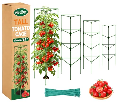 ZeeDix 65-Inch Tomato Cages 4 Pack