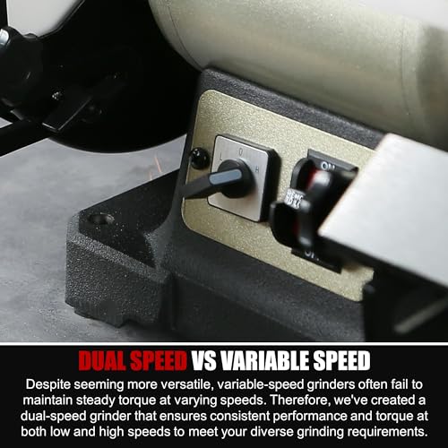 BUCKTOOL 8-Inch Dual Speed Grinder