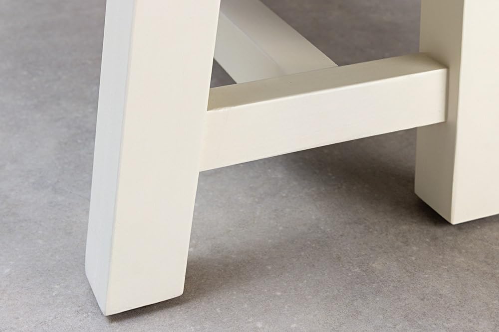Riess Ambiente Massive Sitzbank Hamptons - 160cm - Hellbraun Creme Pinienholz Esszimmerbank Landhausstil Holzbank massiv