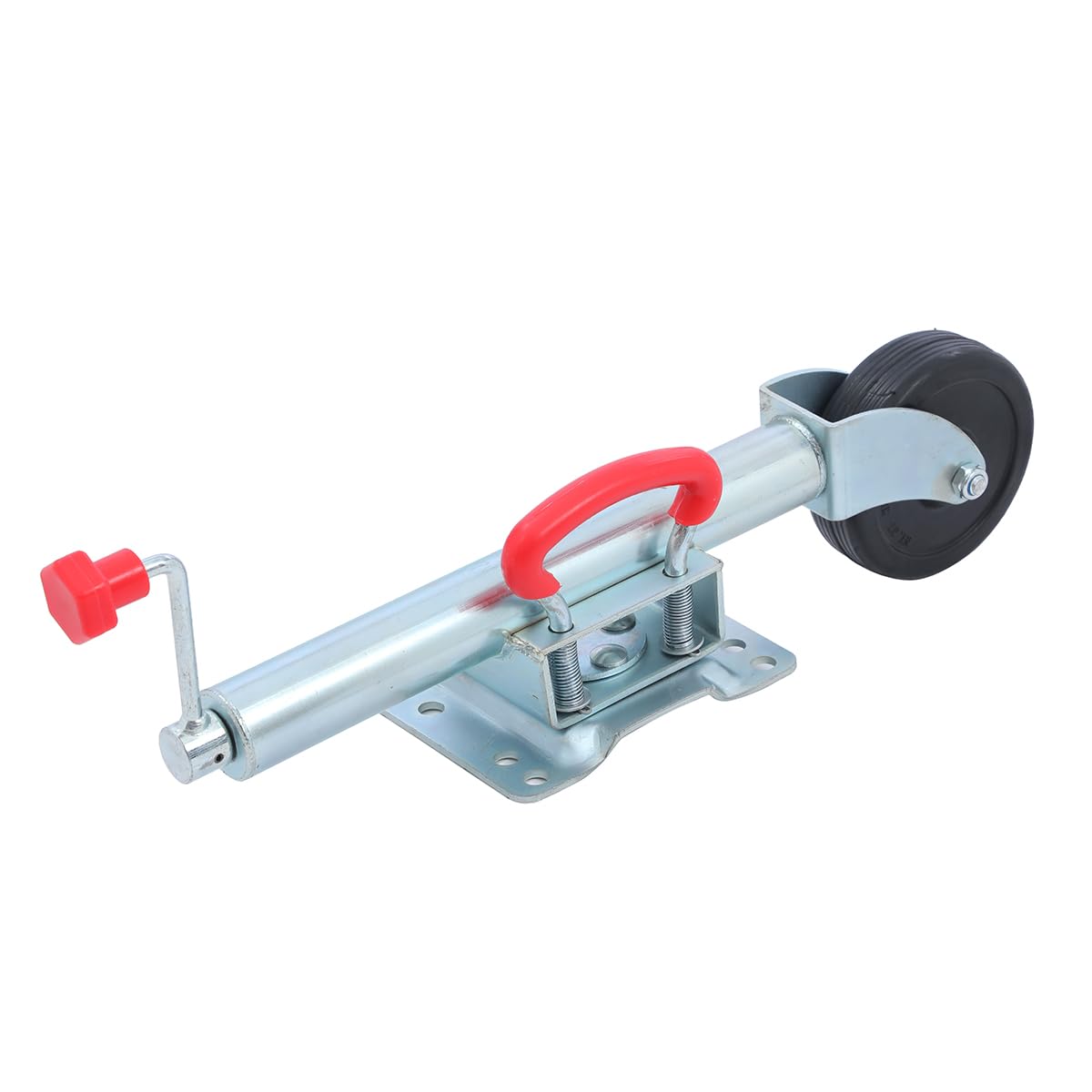 KATSU koło podporowe przyczepa 48 mm z pełnymi gumowymi oponami 6", nośność 350 kg, do dużych obciążeń, do przyczep kempingowych, sprzęgła, z ocynkowanej stali