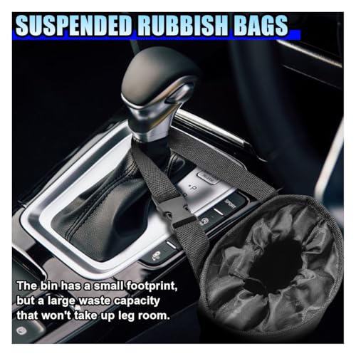 Image of 2PCS Hanging Car Garbage Bag for Back Seat - Universal Detachable Trash Bag Car Garbage Can with Elastic Opening, Washable Auto Trash Can Storage Bags for Outdoor Traveling & Home Use (2PCS)