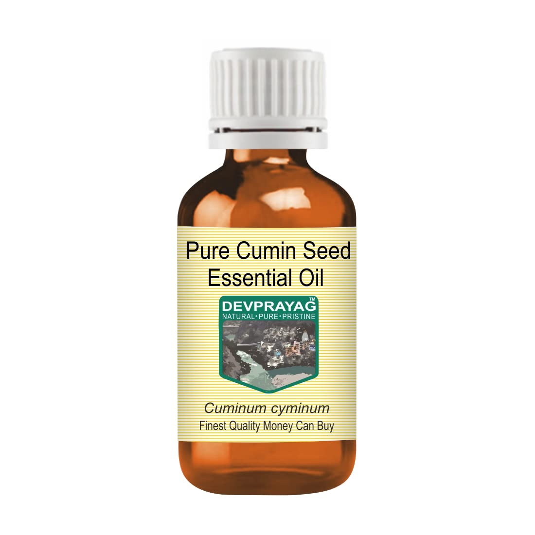 Devprayag Pure Cumin Seed Essential Oil (Cuminum cyminum) Natural Therapeutic Grade Steam Distilled 30ml (1 oz)