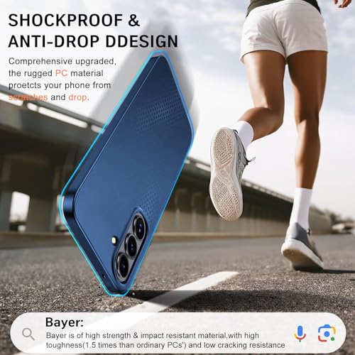 Coque Samsung S26+ Plus rigide et mate bleue ultra fine