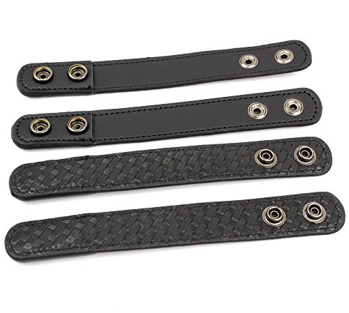 LytHarvest Basketweave Belt Keepers, Hidden Snap Duty Belt Keepers (4-Pack), Black, Free size