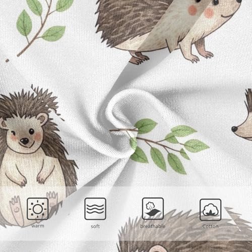 CHIFIGNO Boys' Underwear Cute Cartoon Hedgehogs White Little Boy Briefs Printed Cotton Brief Underwear3