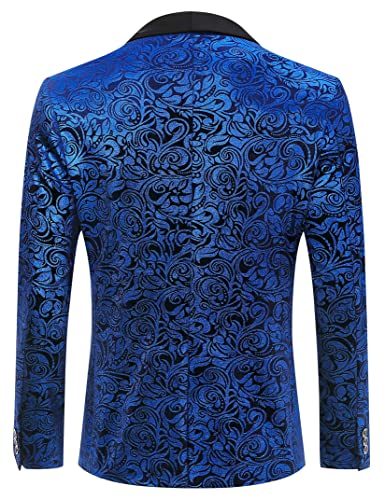 TURETRENDY Mens Floral Tuxedo Suit Jacket Stylish Dinner Blazer Jackets for Wedding Party Prom3