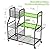 Felnuhee Garden Tool Organizer for Garage, 3 Tier Utility Yard Tool Organizer and Storage Holder with Wheels, Large Garden Tool Rack with Extra Storage Basket for Garden/Shed/Garage/Yard/Basement/Lawn
