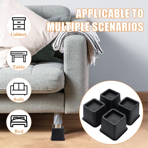 Snapklik.com : Bed Lifts Risers 3 Inch Heavy Duty 4 Pack Furniture ...