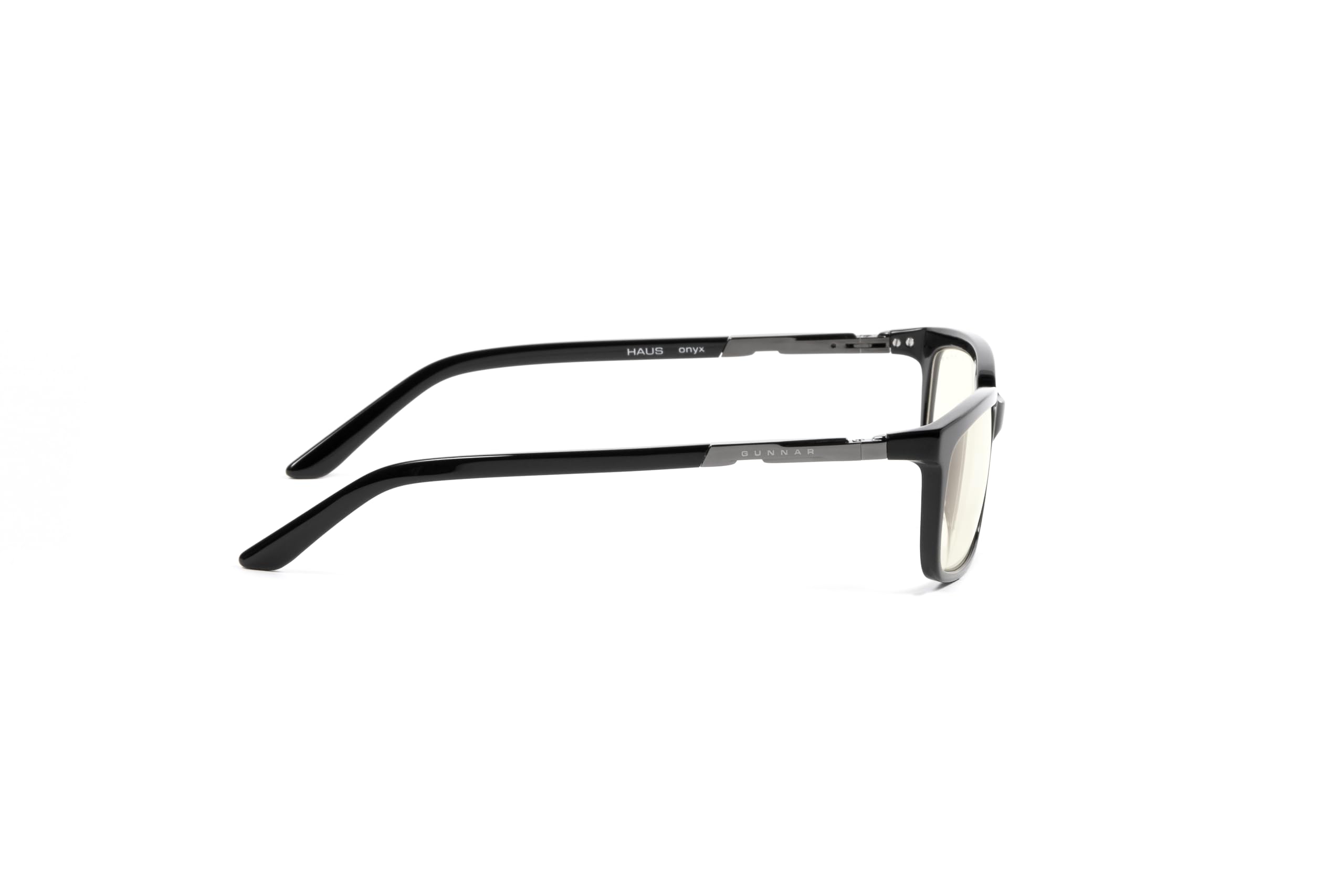 Gunnar Occhiali Gaming e Computer - HAUS - Colore montatura: Onyx - Tinta lenti: Clear (blocca il 35% della luce blu e il 100% dei raggi UV) Focus - Occhiali filtro luce blu