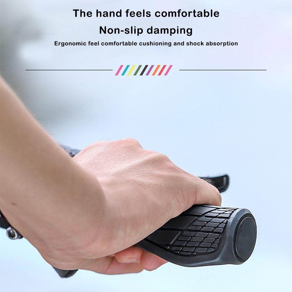 1 Paia Biciclette Manubrio Grip Traspirante Ergonomico Antiurto Impermeabile Sostituzione Maniglia Bar End Accessori Rosa Rosso