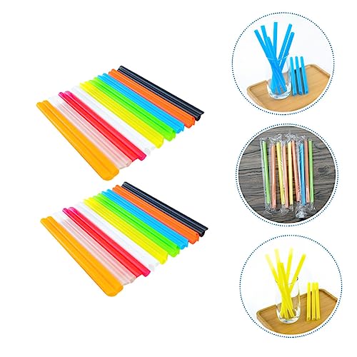 300 pitillos plásticos desechables de 16 cm para fiesta miniatura 3