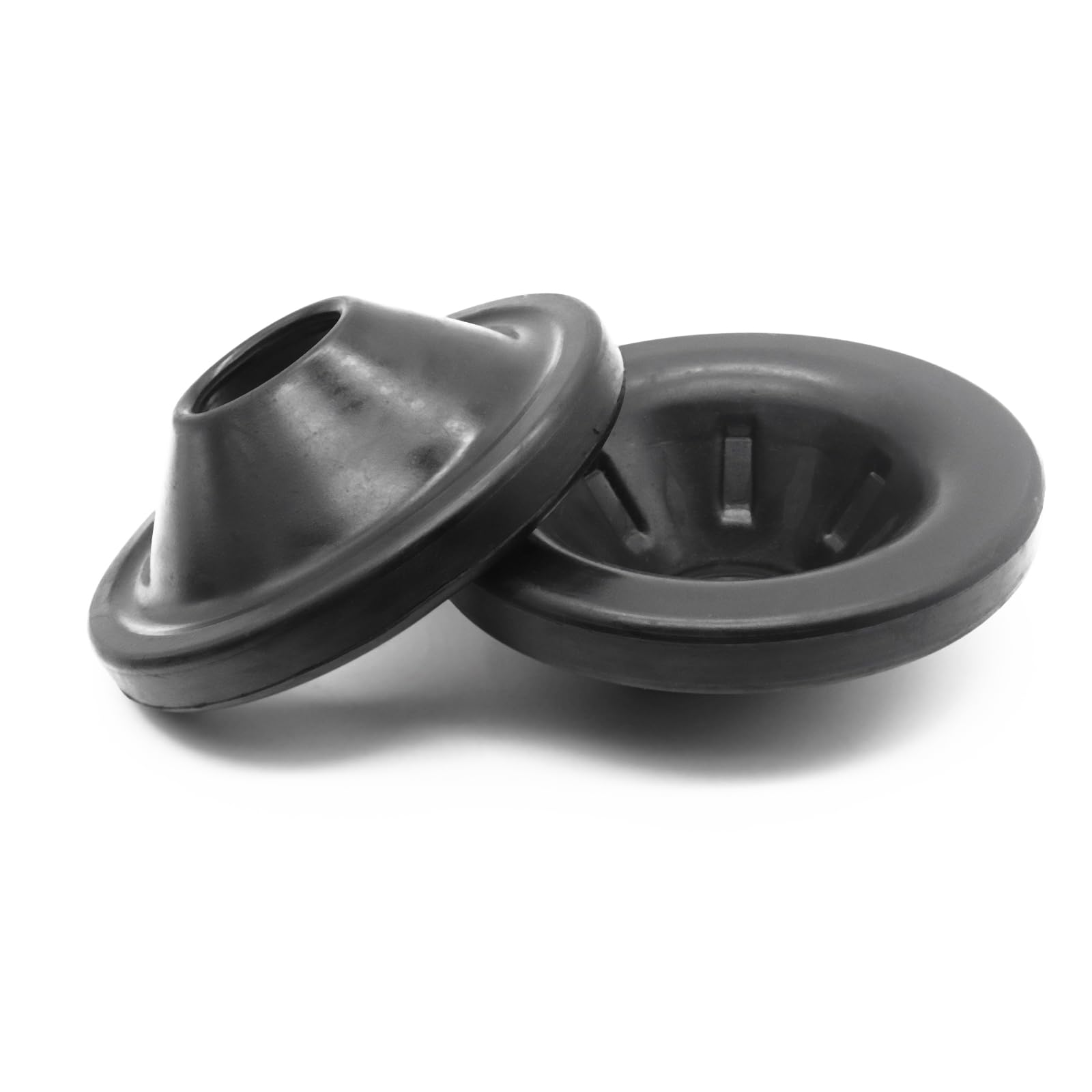 Rear Coil Spring Insulators, Rear Upper Coil Spring Isolators Compatible with 2007-2018 Jeep Wrangler JK JKU, Rubber Insulators, Stock Height, 2 Pcs