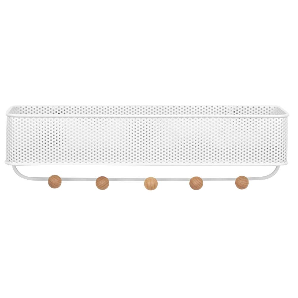 bathroom shelf, Wall Mounted Shelves Multifunction Metal Bathroom Kitchen Storage Shelf With Towel Hook For Bath