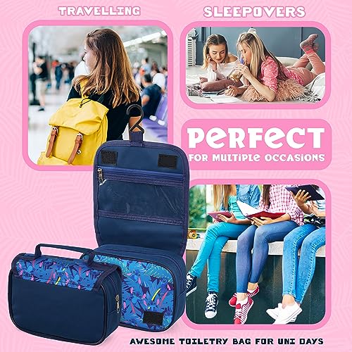 Disney Stitch Hanging Toiletry Bags for Women Teenagers Girls Minnie Mouse Cosmetic Bag Travel Accessories Stitch Gifts (Blue Stitch)4