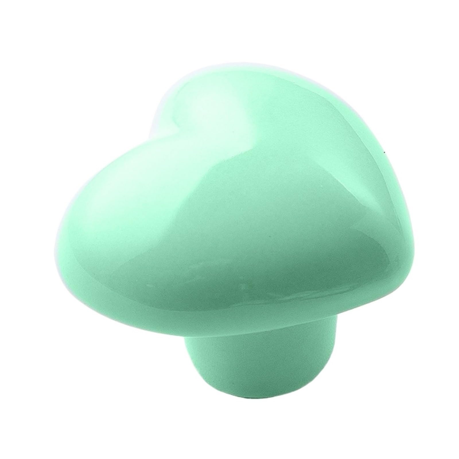 Cidegoo Green 6Pcs Ceramic Drawer Knobs Crystal Round Cabinet Handles For Wardrobe Door