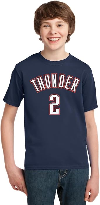 Outerstuff Shai Gilgeous-Alexander SGA Oklahoma City Thunder #2 Youth Size Player Name & Number T-Shirt