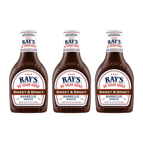 Ray's No Sugar Added Sweet & Smoky Barbecue Sauce, 18.5 Oz. (Pack Of 3) #TOP30