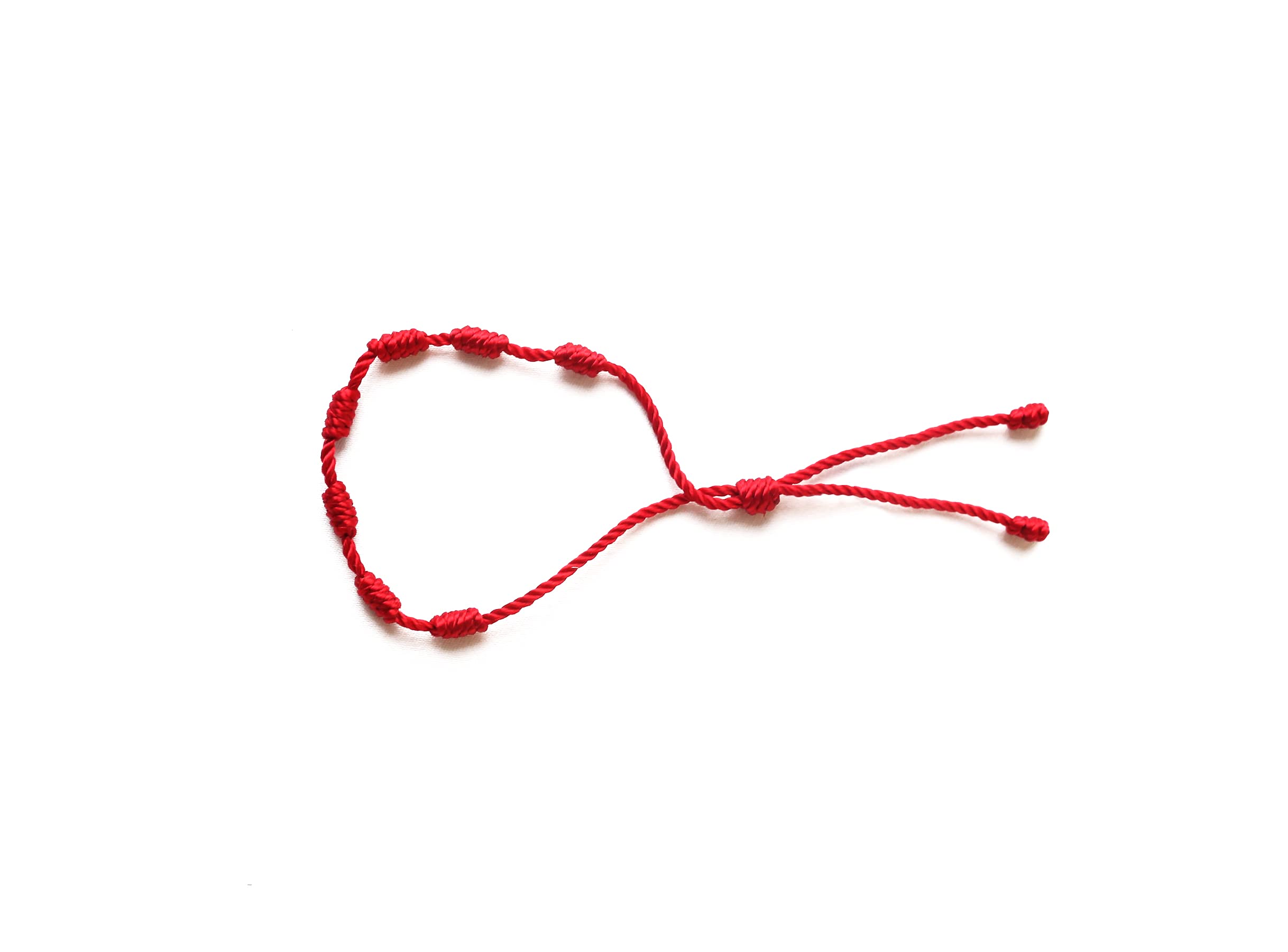 MUNIFICENCE Seven Knot Red Bracelet Anklet String For Protection Evil Eye, Good Luck Men Women Baby Kids Couples Amulet/Pulsera Roja Hilo Suerte Mal De Ojo Amuleto Karma Mujer Hombre Bebes Proteccion…