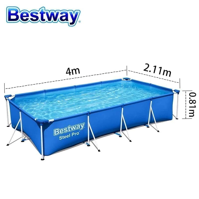 Bestway Steel Pro Inflatable Squared Swimming Pool , 56424