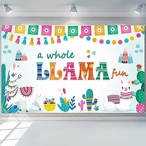 Bannière baby shower lama pour cacher un mur et décorer
