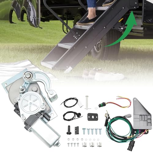 HRepair RV Step Motor Conversion Kit for Linkage B fits for Lippert Kwikee Electric Entry Steps Series 28, 31, 37 & 39,Motorhome Power Stair Motor Kit-Replacement Kwikee 379769,909772000