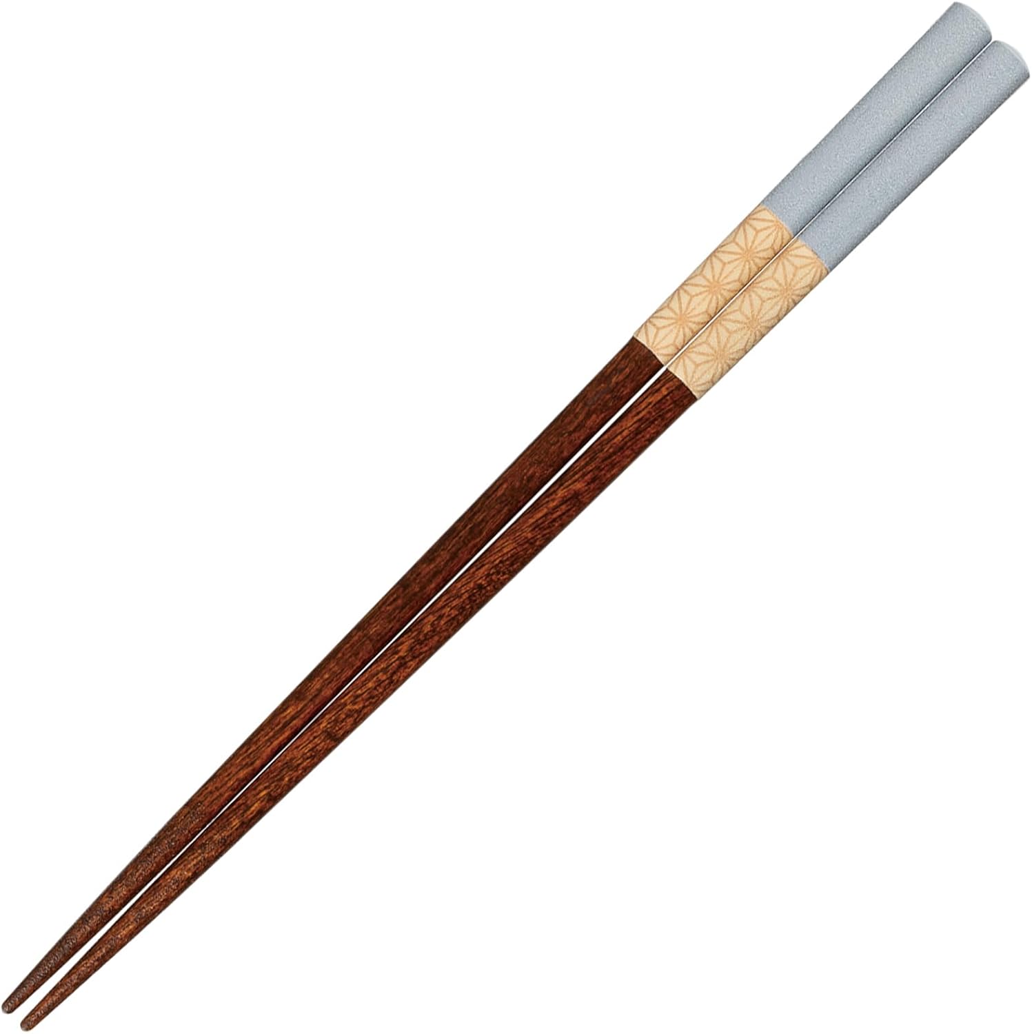 Sunlife H-06460 Haikara Chopsticks Dishwasher-Safe for Adults, Long, 8.9 inches (22.5 cm), Hemp Leaves, Gray, Made in Japan