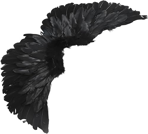 Miniatura 6 de Alas de plumas de ángel, juego de diadema con aureola, decoración de Halloween, decoración de Halloween, diseño de escena, fiesta de baile,