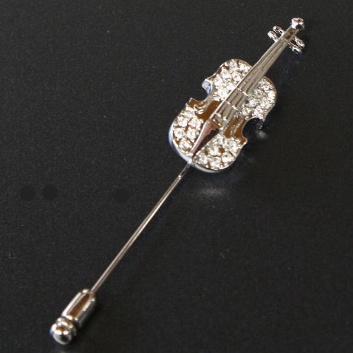 鎌倉カフス工房『バイオリンモチーフラペルピン（an004）』