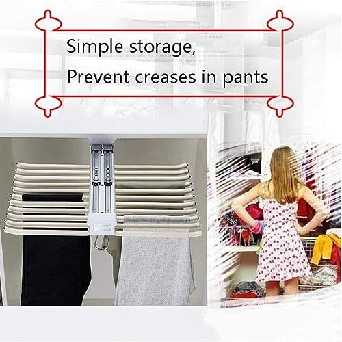 Cintre à pantalons coulissant dressing cintres antidérapant - 5