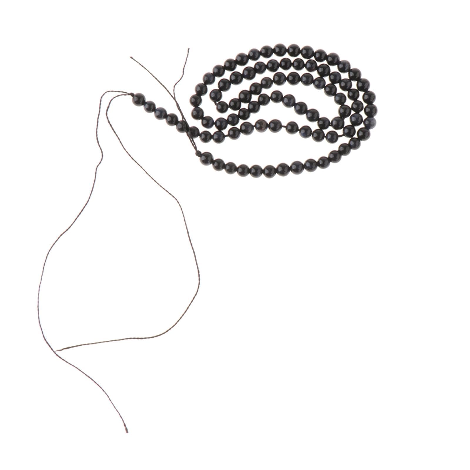 SNAPPSY Round Stone Beads Premium Delicate Gifts Durability Practical Jewelry Making 4mm Dark Blue 90 Beads-image-31