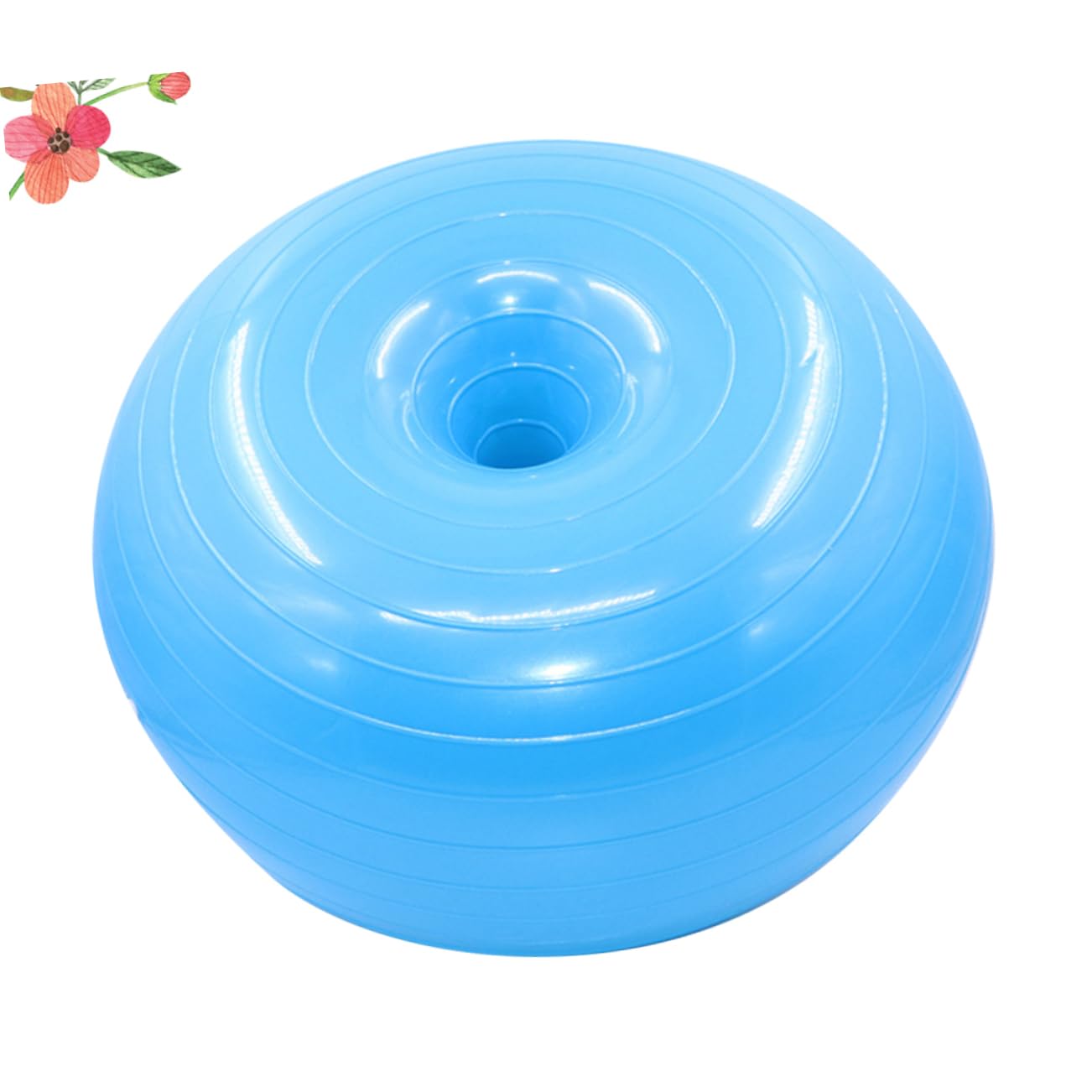 WOONEKY Fitnessball Explosionsgeschützter Yoga Hilfsball Yoga Stuhl Pilates PVC Aufblasbarer Ballstuhl Aufblasbare Donuts Chiar Stabilität Übungsbälle