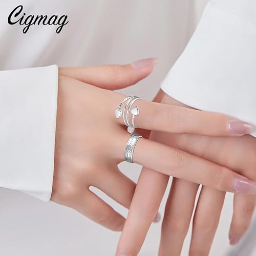 Miniatura 6 de 4 anillos de cobre para mujer, anillos magnéticos, imanes fuertes, cobre puro, ajustables