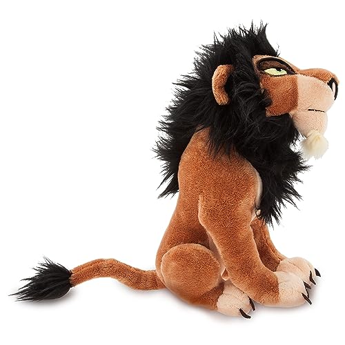Disney Store Offizieller Mittelgroßer Scar Plüsch aus Der König der Löwen, 35 cm, Kuscheltier mit Flauschiger Mähne und Schwanz, Geeignet ab Geburt