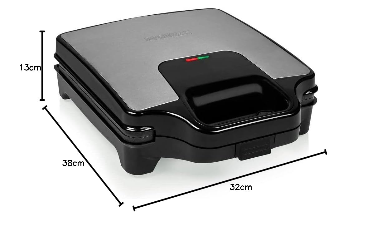 Appareil à croque-monsieur Princess Supreme XXL - Pour 4 sandwiches - Surface de cuisson 27,8 x 25,6 cm - 1 600 W
