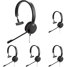 Jabra Evolve 20 SE MS Mono Headset, Wired, USB-C/A, Single Ear, Microphone Included, Lightweight, For Conference 5 x 5