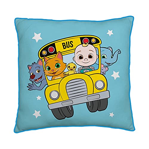 CoComelon Pillow Kid's Sofa Throw Pillow Birthday Cushion Home Living Soft Square Cover Decorative Bedroom Couch 16 X 16 Inch