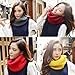 Belsen Winter Soft Unisex Chunky Knit Circle Loop Infinity Scarf Fashion Neck Warmer Scarf (1#White)
