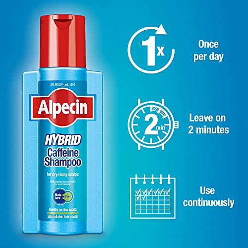 Alpecin Hybrid Shampoo 1x 375ml | Natural Hair Growth Shampoo for Sensitive and Dry Scalps | Energizer for Strong Hair | Hair Care for Men Made in Germany - Image 6
