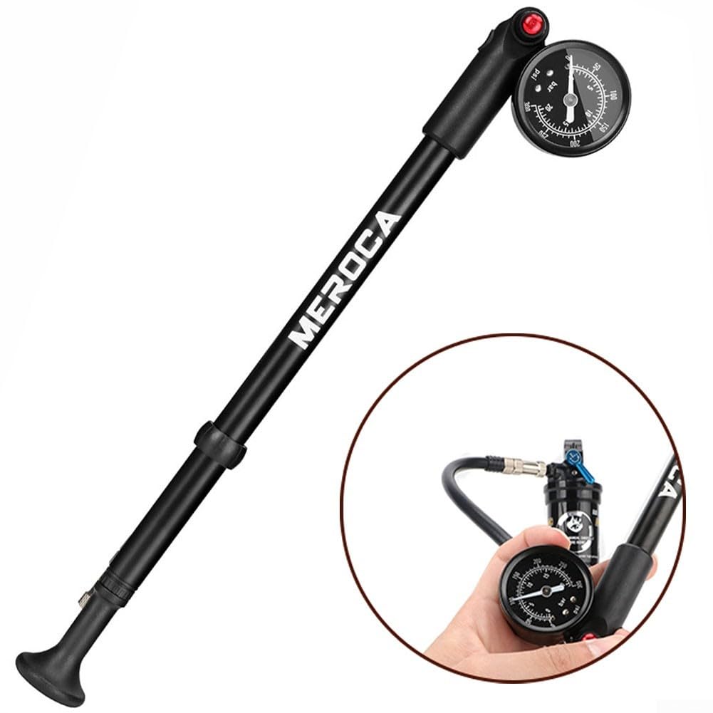Pompa ammortizzatore per bici, pompa ad alta pressione ammortizzatore 300 PSI, pompa a forcella anteriore per bicicletta, ammortizzatore
